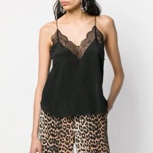 Zadig & Voltaire Christy silk lace-detail camisole top (XS)
